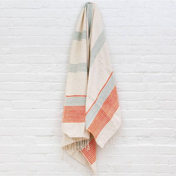 Tangerine + Ocean Towel (Fair Trade)